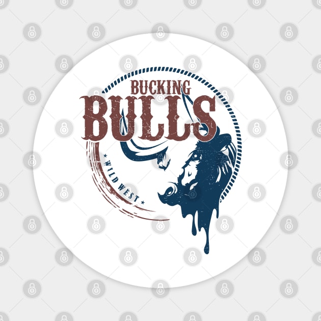 Bucking Bulls Magnet by Insomnia_Project